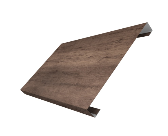 Ламель лицевая 200 забора жалюзи Texas 0,45 Print Premium с пленкой Almond Wood Fresh