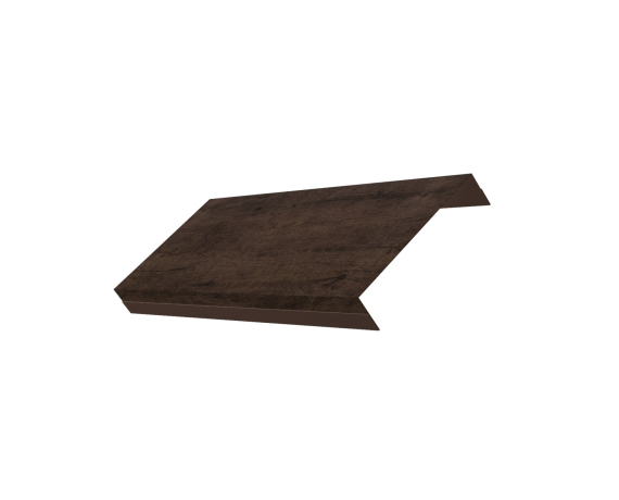 Ламель обратная 125 забора жалюзи Texas 0,45 Print Premium с пленкой Antique Wood TwinColor