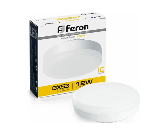 FERON LB-453 (12W) 230V GX53 2700K для натяжных потолков