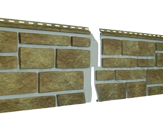 Сайдинг виниловый Stone-House S-Lock ТАГАНАЙ Вулканический (прокрашенный шов) 0,29*1,95 15 шт./уп.
