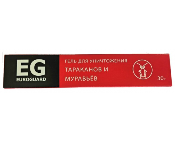 Гель для уничтожения тараканов и муравьёв EUROGUARD 30г
