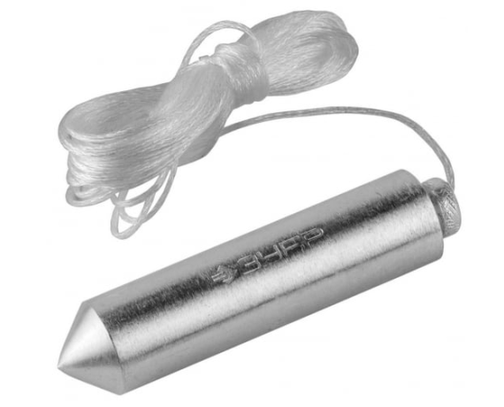 ЗУБР Мастер Отвес строительный со шнуром,в пластиковом контейнере, 200гр.