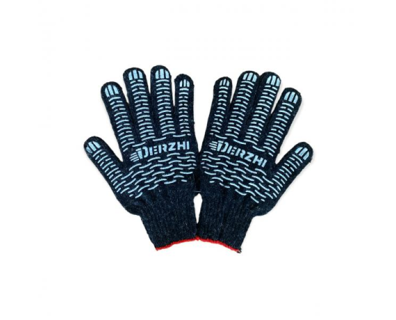 Перчатки DERZHI полушерсть с ПВХ, 7,5 класс,5 нитей,размер L