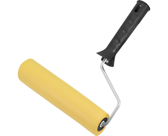 Валик для прикатки обоев, резиновый 240 мм, ручка 8мм 138-1255