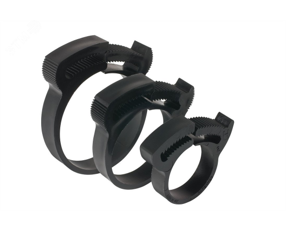 Хомуты пластиковые защелкивающиеся (10шт.), диаметр 25мм,нейлон