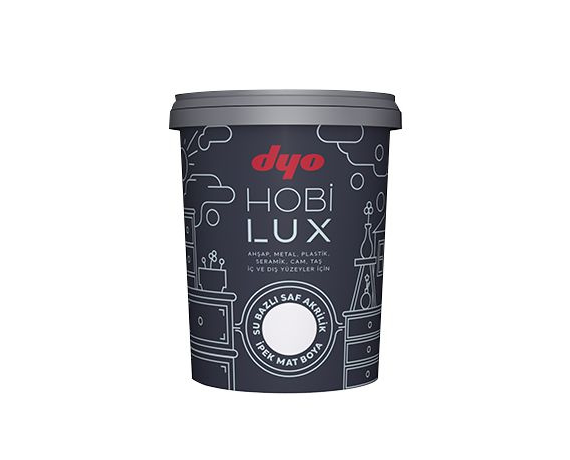 HOBBILUX Краска-эмаль акриловая шелковисто-матовая черная 0,9 л