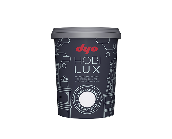 HOBBILUX Краска-эмаль акриловая шелковисто-матовая белая BAZA  C  0,9 л