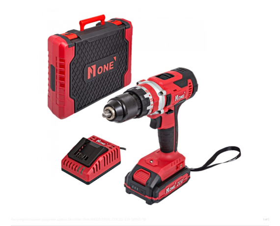 INDUSTRIAL Дрель аккум. ударная Number one CDI 20/2.0-SPRO-1B(20V,1акк-2,0Ач,з/у,2-х скор)