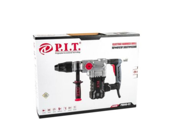 Перфоратор P.I.T. РВН40-С2 МАСТЕР (2-реж,вертик,1600 Вт,9 Дж,SDS-MAX,алюм.корпус)