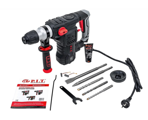 Перфоратор P.I.T. РВН32-С5 МАСТЕР (3-реж,вертик,1600 Вт,6 Дж,SDS-MAX,буры+смазка)