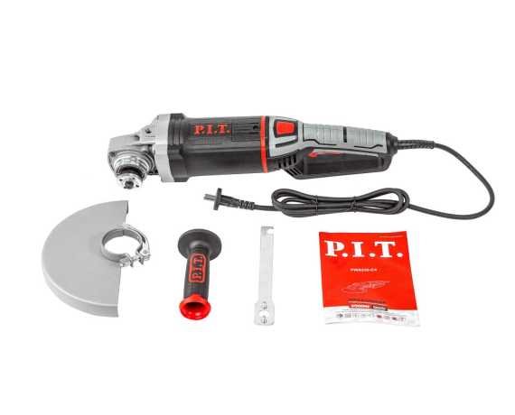 УШМ (болгарка)  P.I.T. PWS230-C4 (230мм, 2,5кВт, плавный пуск,поворотная ручка)