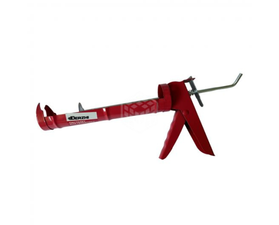 Пистолет для герметика DERZHI полукорпусной окраш.корп., утолщ. стенки,310, кругл. шток 7мм, 3886365