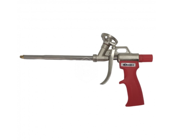 Пистолет для монтаж.пены DERZHI Profi корп. из нерж. стали,улучш. регулятор, 388681