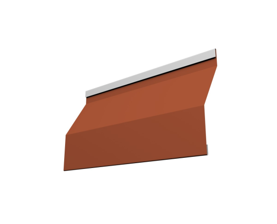 Ламель забора жалюзи Milan Slim 0,5 Satin Matt RAL 8004 терракота