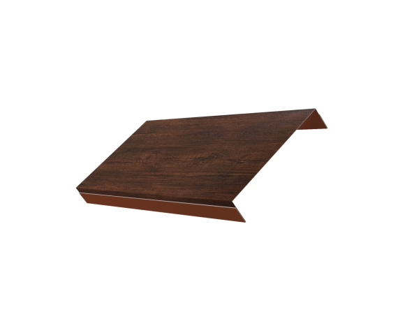 Ламель обратная 150 забора жалюзи Texas 0,45 Print Premium с пленкой Cherry Wood Dark FTC