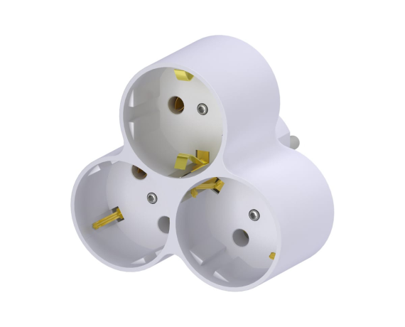 Разветвитель электр (Тройник Т-обр) ФОТОН АМ 16-3Е 16А с заземл