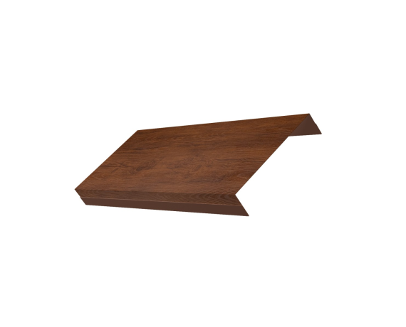 Ламель обратная 125 забора жалюзи Texas 0,45 Print Premium с пленкой Golden Wood Fresh TwinColor