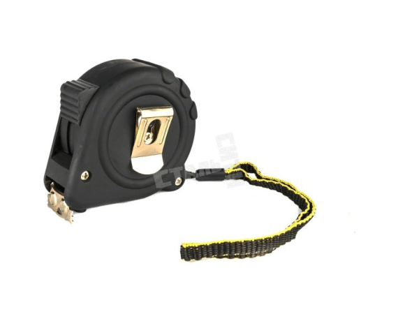 Рулетка черный прорезин. корпус 8м/16 магнит