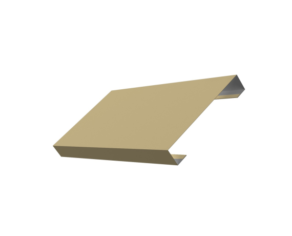 Ламель лицевая 125 забора жалюзи Texas 0,45 PE с пленкой RAL 1014 слоновая кость