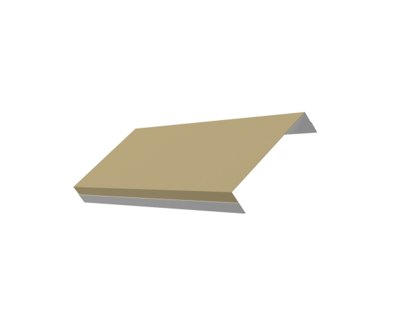 Ламель обратная 125 забора жалюзи Texas 0,45 PE с пленкой RAL 1014 слоновая кость