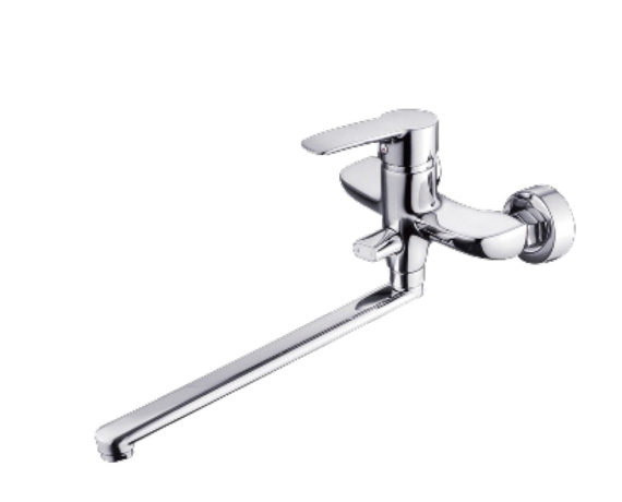 Смеситель для ванны Lemen LC-2215,однорычажный,D35, встроенный переключатель, длинный носик