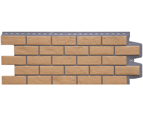 Фасадная панель Grand Line Клинкерный кирпич Design Plus солома темно-беж шов
