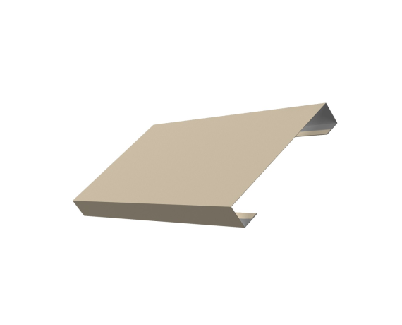 Ламель лицевая 125 забора жалюзи Texas 0,45 PE с пленкой RAL 1015 светлая слоновая кость