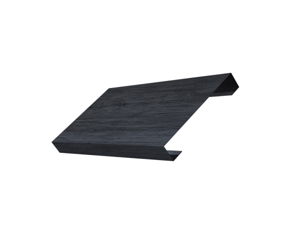 Ламель лицевая 125 забора жалюзи Texas 0,45 Print Premium с пленкой Grey Wood TwinColor