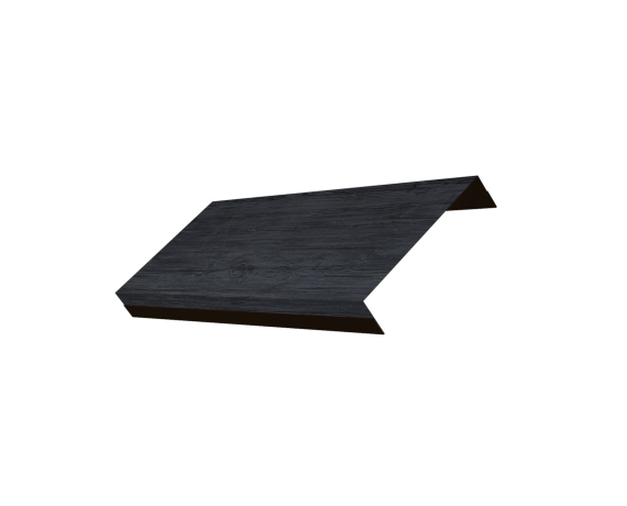 Ламель обратная 125 забора жалюзи Texas 0,45 Print Premium с пленкой Grey Wood TwinColor