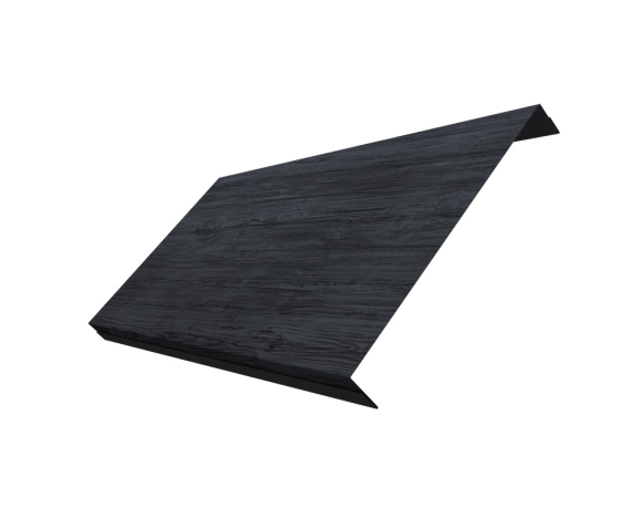 Ламель обратная 200 забора жалюзи Texas 0,45 Print Premium с пленкой Grey Wood TwinColor