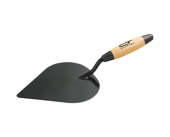 Кельма штукатура стальная, деревянная усиленная ручка/Сибртех