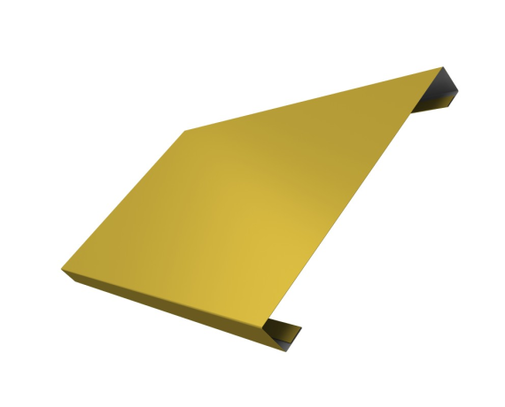 Ламель лицевая 200 забора жалюзи Texas 0,45 PE с пленкой RAL 1018 цинково-желтый