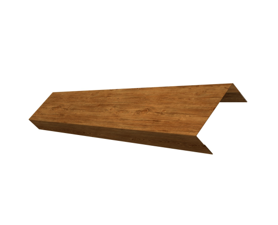 Ламель лицевая 50 забора жалюзи Texas 0,45 Print-Double Elite с пленкой Golden Wood