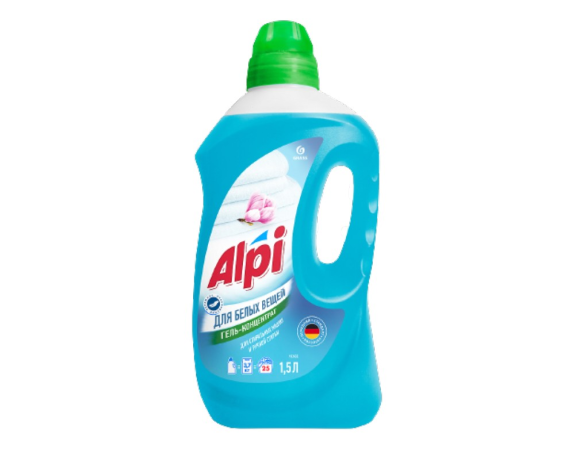 Гель-концентрат для стирки белья GRASS ALPI WHITE 1,5л 