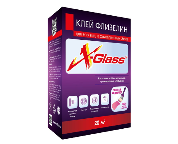 Клей для флизелиновых обоев 200 гр X-Glass