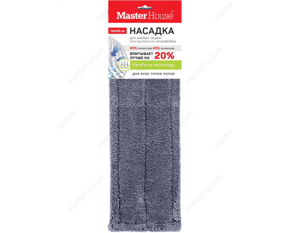 Насадка для швабры из микрофибры с карман.14*43см,Людвиг