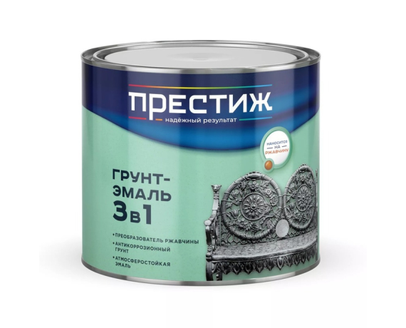 Престиж Грунт-Эмаль по ржавчине красная 1,9 кг 