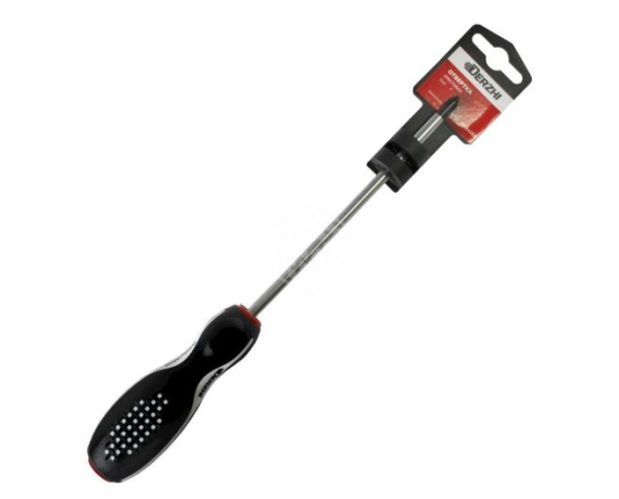 Отвертка DERZHI крестовая трехкомп.CrV магнит PH2*150 5522-2150