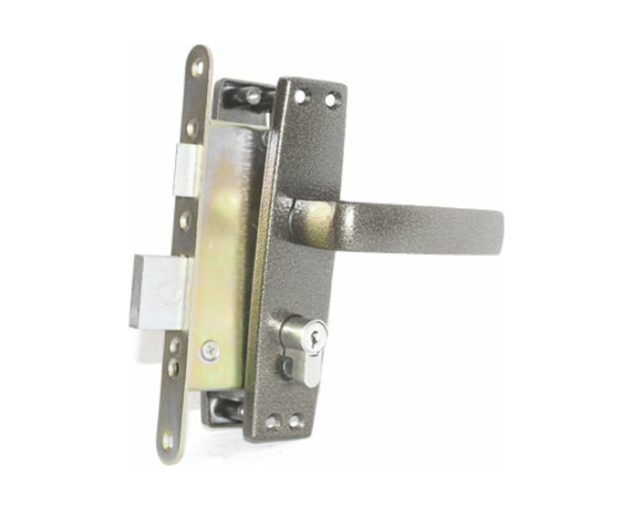 Замок врезной с ручкой Зенит ЗВ4-3.04 (личинка) серебро