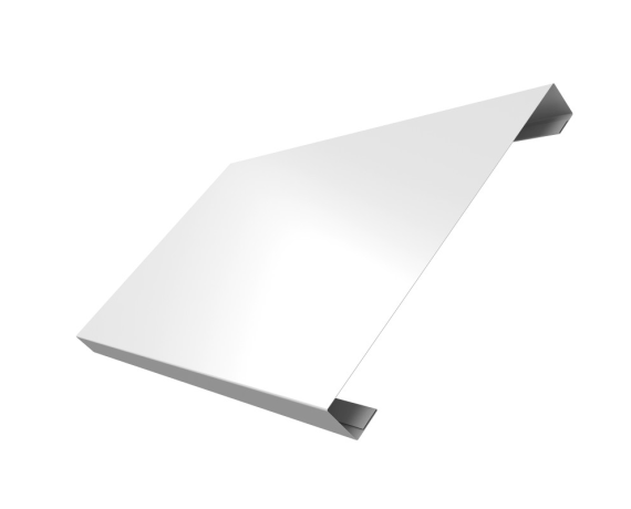 Ламель лицевая 200 забора жалюзи Texas 0,45 PE-Double с пленкой RAL 9003 сигнальный белый