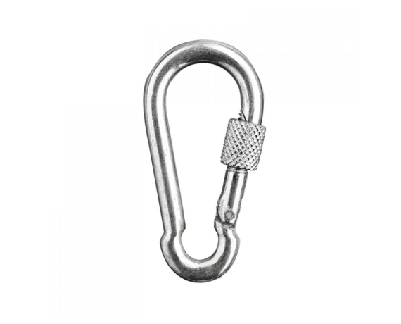 Карабин с фиксатором,оцинкованный 11