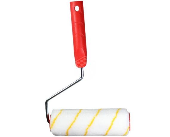 Ролик Жёлтая полоса DERZHI МАСТЕР 40*240мм маляр.сменный,ворс 12мм,бюгель 6мм 02-64024