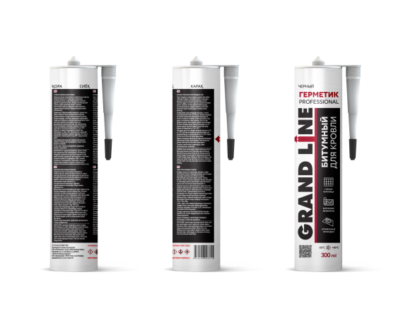Герметик Grand Line Professional кровельный битумный черный 300 мл.