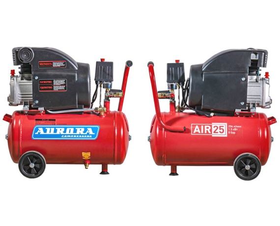 Компрессор AIR-25(24 л, 26 л/мин на входе, 1,5 кВт, 220В/Aurora 
