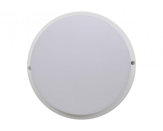 Ecola свет-к Круг ДПП накладной 24W 220V 6500K IP65 матовый белый 210*45 DРRD 24ELC