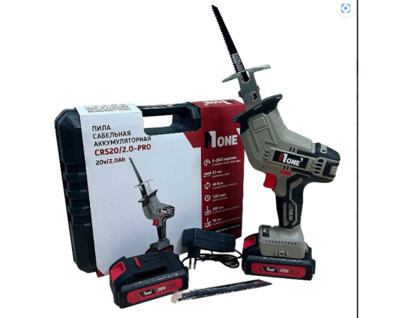 Акк.сабельная пила Number one CRS20/2.0-PRO(1.6мм металл/200мм дерево,2 акк,З/У,КЕЙС)