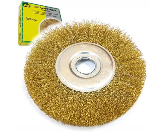 Щетка-крацовка плоск., круч. стал. пров.0,3мм д/шлифмашины 200мм/32мм