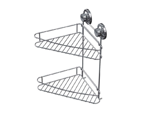 L3728-2 Полка угловая 2-ярусная,решетка на вакуумных присосках