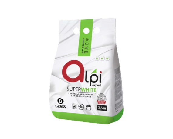 Моющее порошкообразное средство для стирки GRASS ALPI EXPERT для белого 2,5 кг 125399
