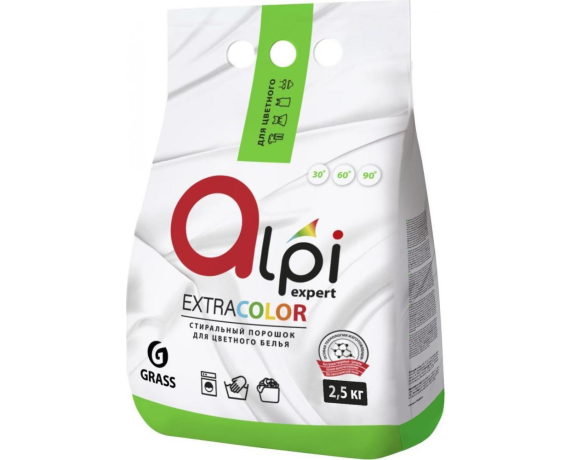 Моющее порошкообразное средство для стирки GRASS ALPI EXPERT для цветного 2,5 кг 125396 